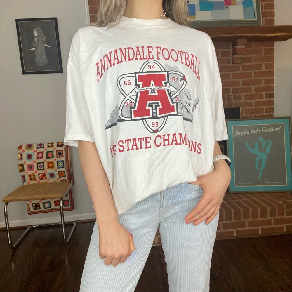 Vintage 1994 Annandale Football State Champions Single Stitch Oversized … - Picture 2 of 14